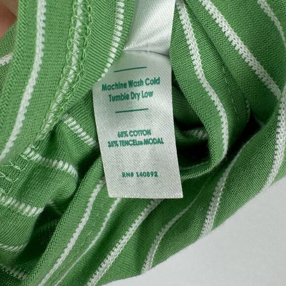 Marine Layer Tank Womens XL Green Lydia Textured Stripe Top Jade Sheen - Picture 9 of 11